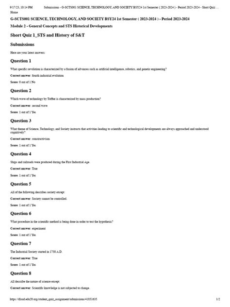 STS QUIZ1.